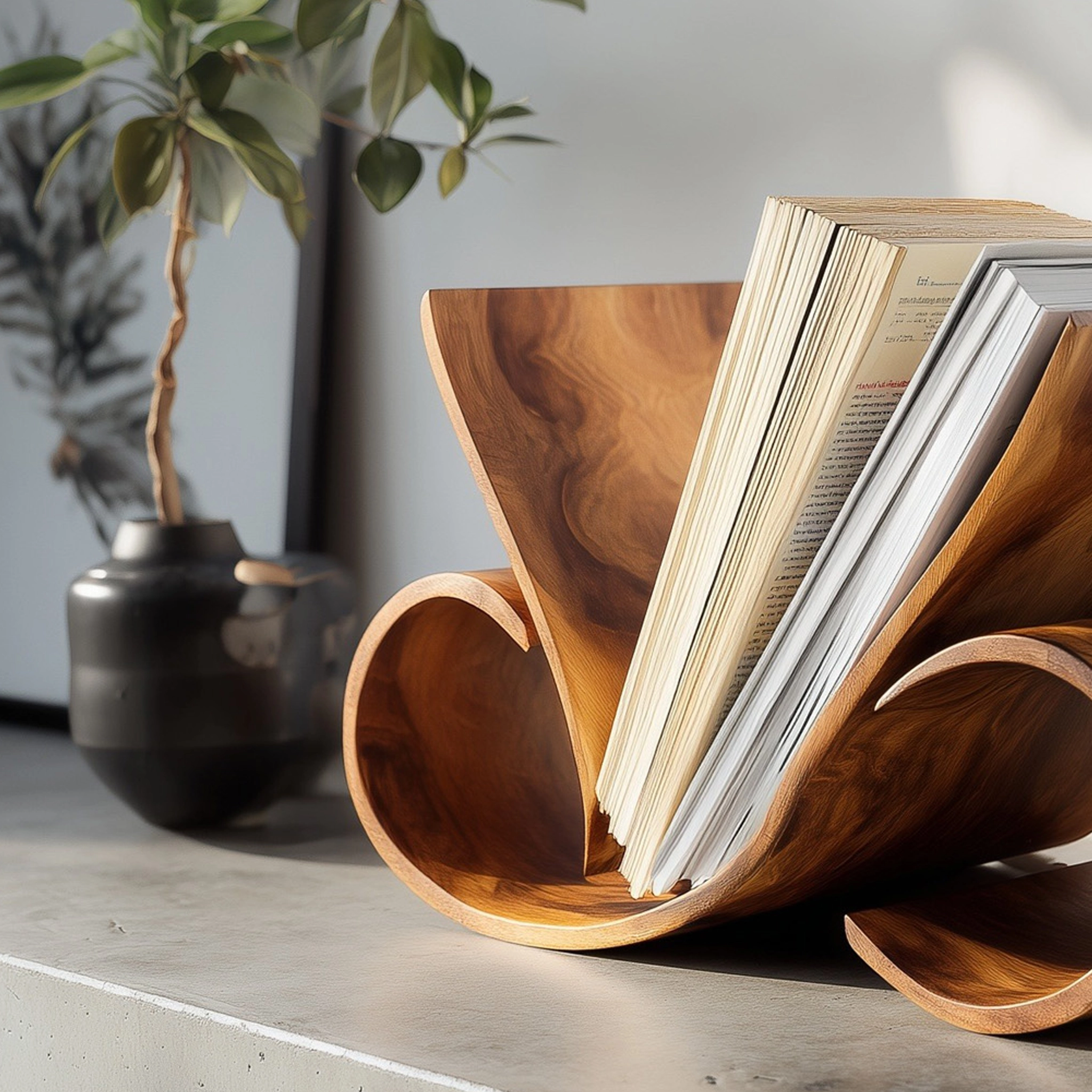 Arcleaf Wooden Book Stand - Image 3