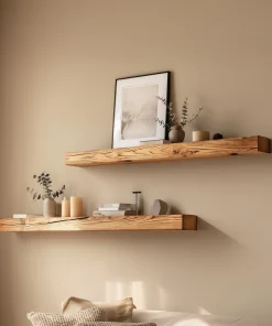 Calm Edge Wooden Floating Wall Shelves