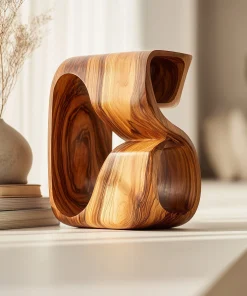 Contour Loop Wooden Sculptural Accent