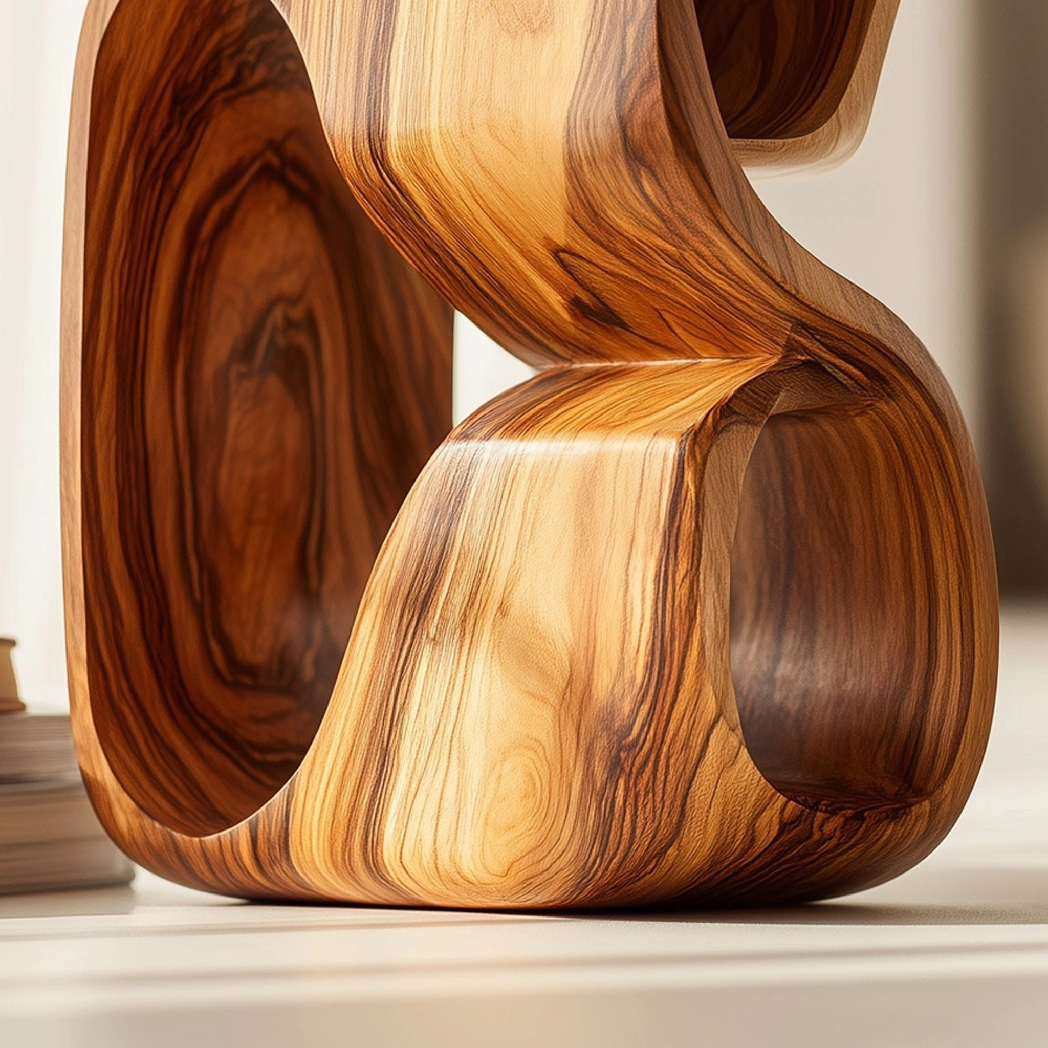 Contour Loop Wooden Sculptural Accent - Image 4