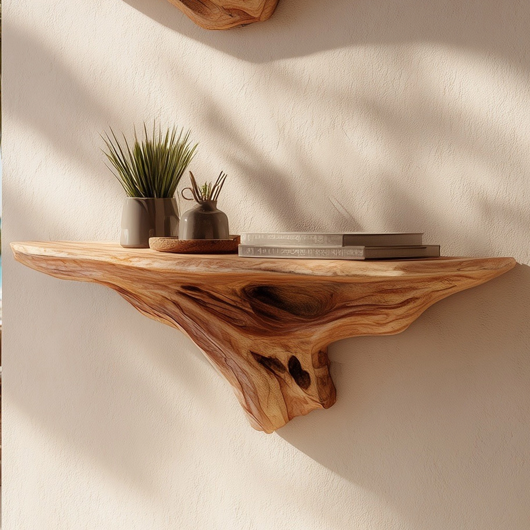 Floating Driftform Wooden Wall Shelves - Image 4