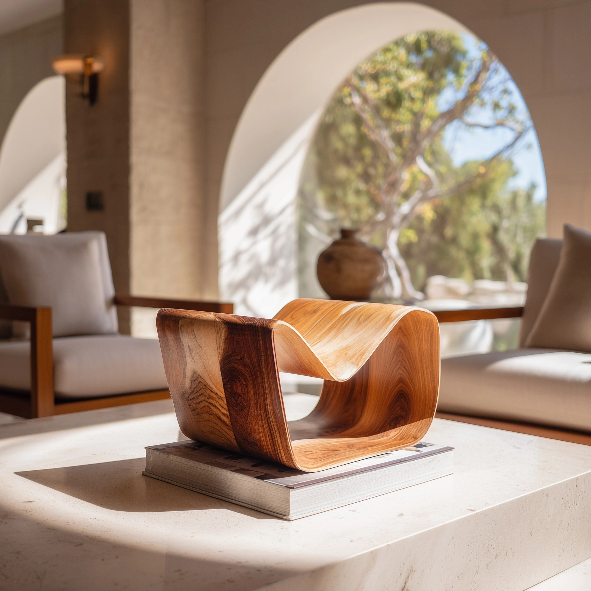 Flowform Wooden Reading Stand - Image 2