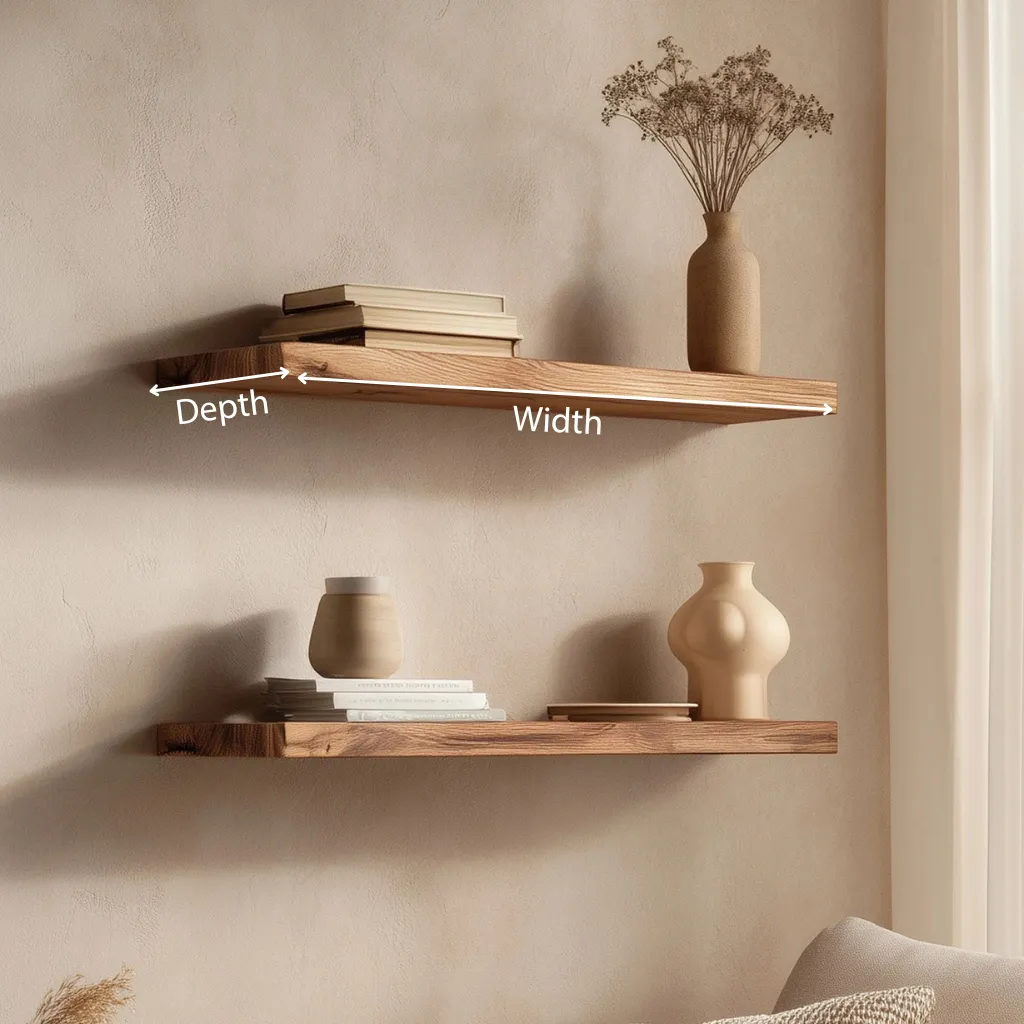 Refined Wooden Floating Wall Shelves - Image 5