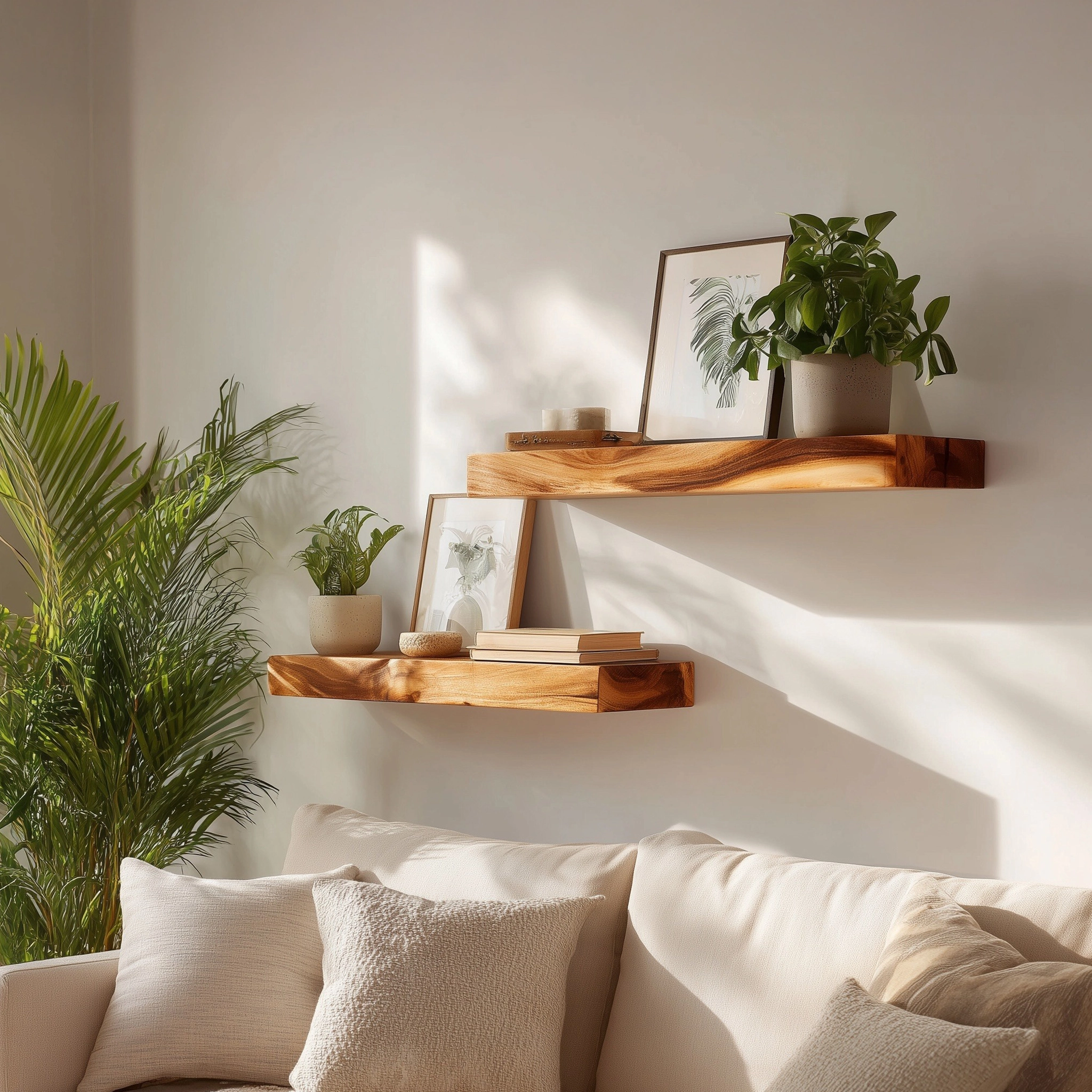 Soft Edge Wooden Floating Wall Shelves - Image 2