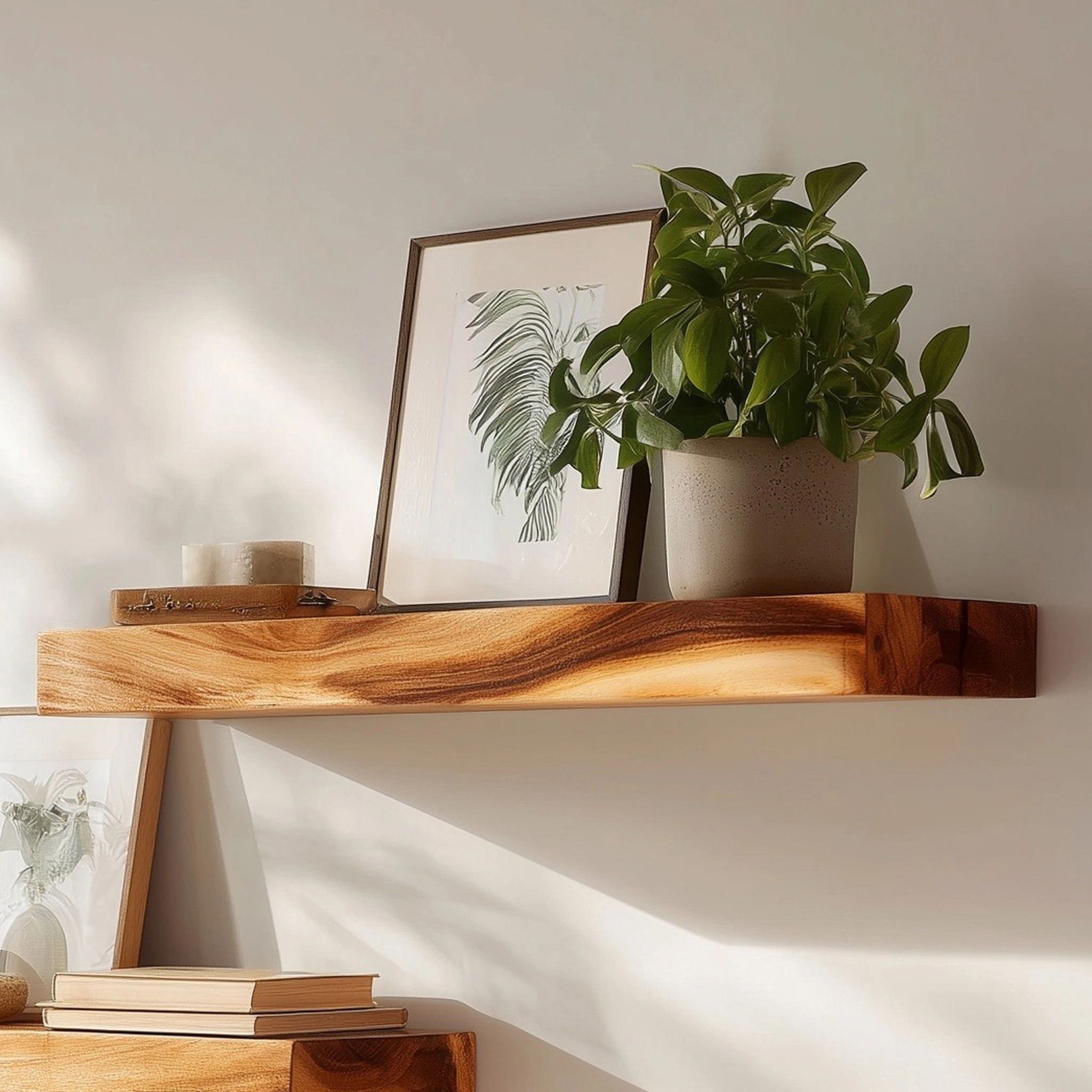 Soft Edge Wooden Floating Wall Shelves - Image 3