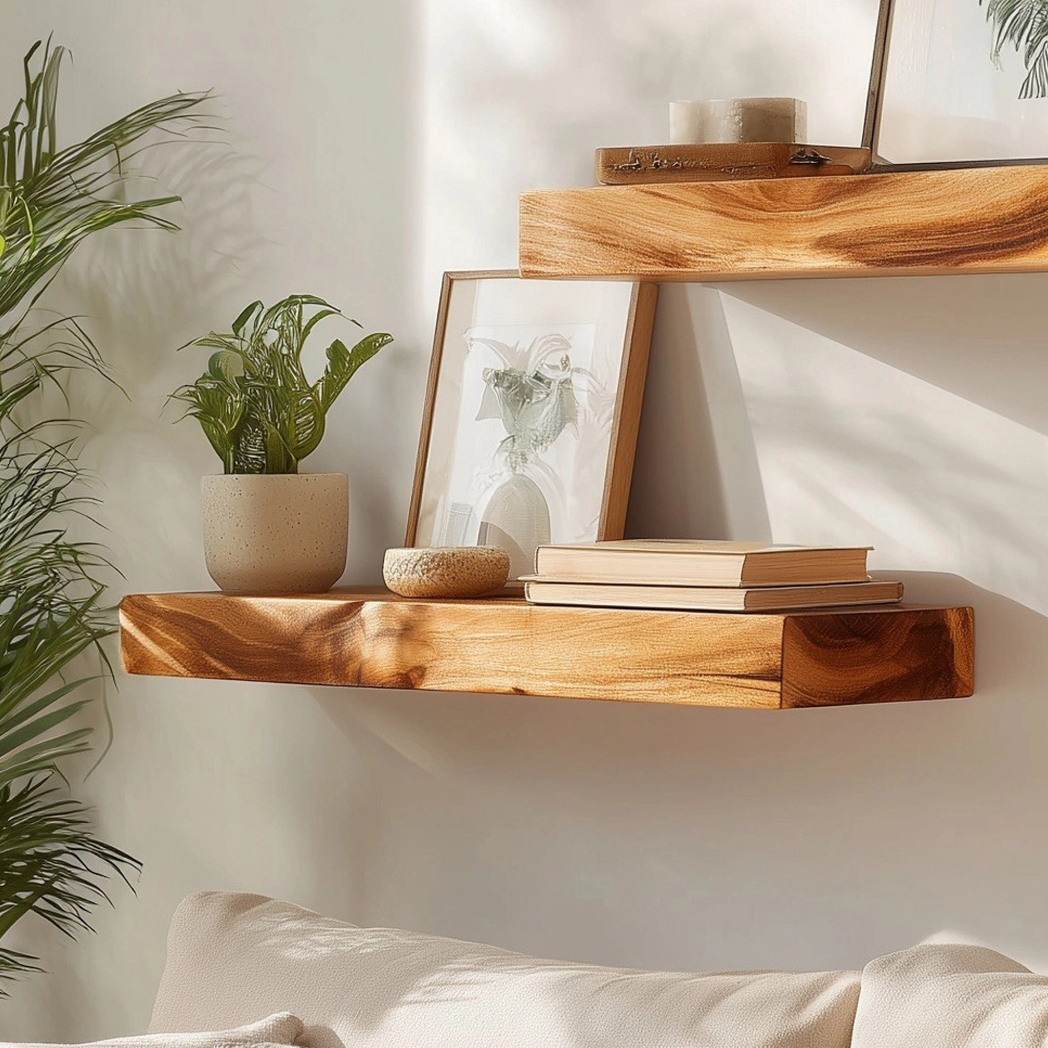 Soft Edge Wooden Floating Wall Shelves - Image 4