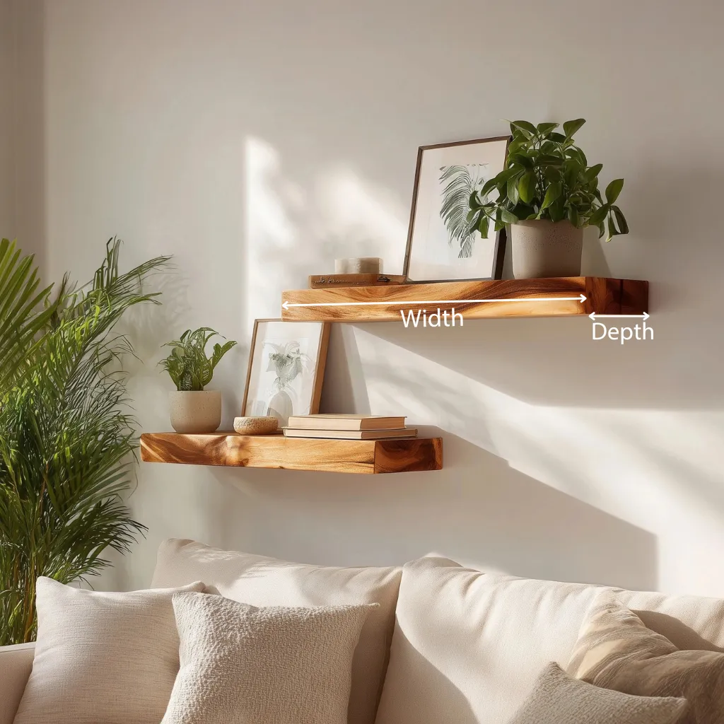 Soft Edge Wooden Floating Wall Shelves - Image 5