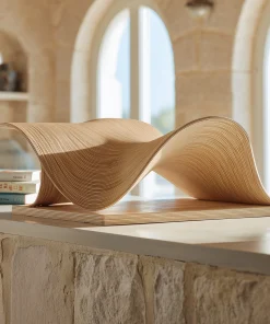 Waveform Layered Wooden Book Rest