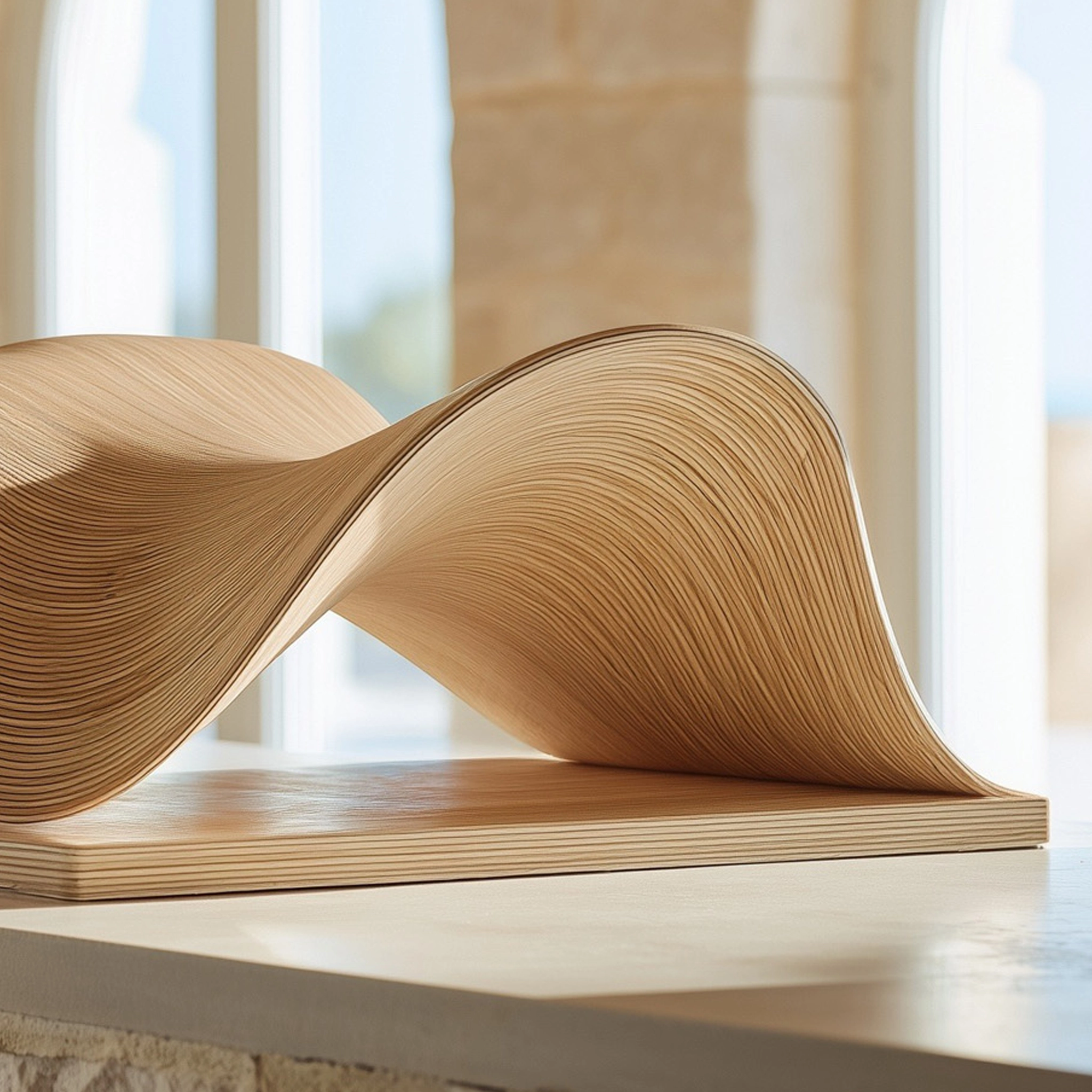 Waveform Layered Wooden Book Rest - Image 4